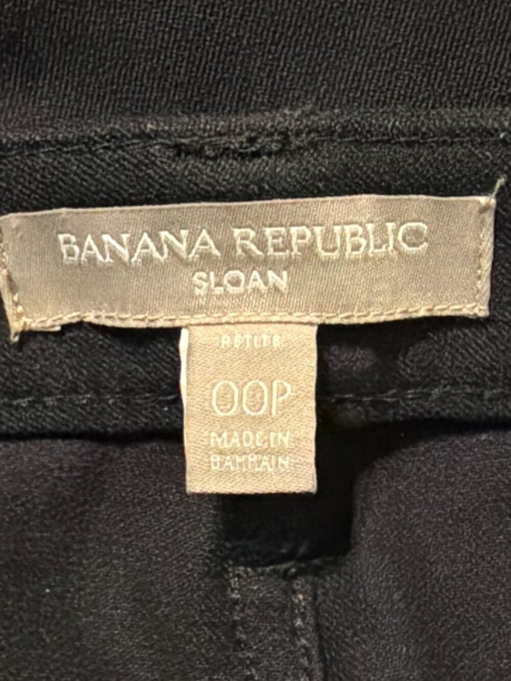 Banana Republic Sloan Black Petite Pants Zippered Pockets Ankle Zips Size 00P - Picture 4 of 4
